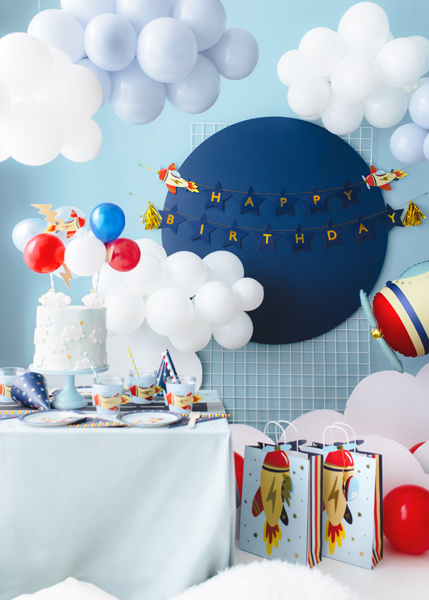 Baner Happy Birthday Samoloty - elementy dekoracyjne