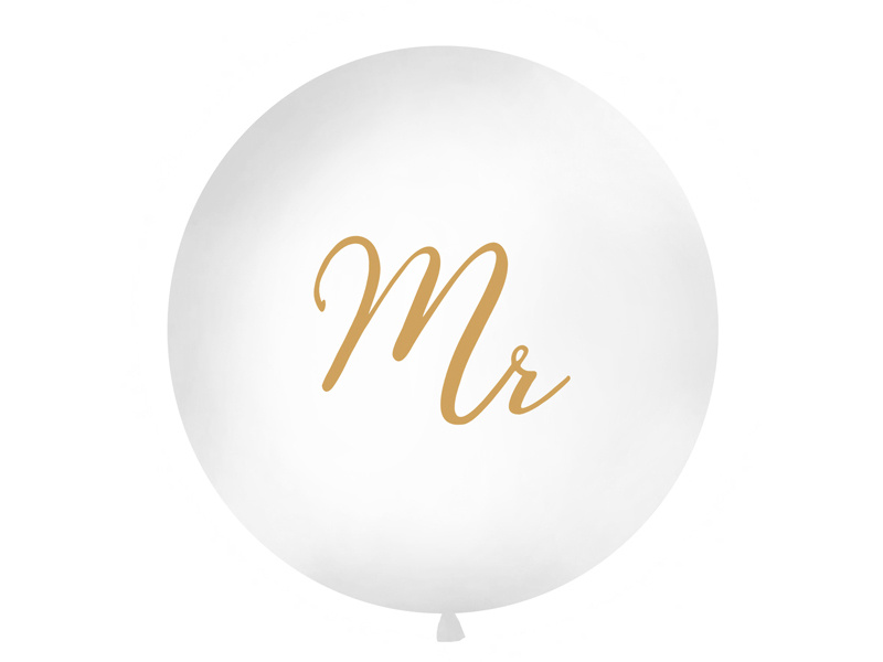 Balon 1 m Mr biały
