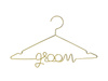 Metalowy wieszak Groom, złoty, 45x27cm