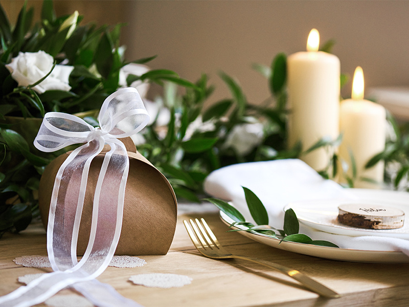 Tasiemka szyfonowa biała w rolce