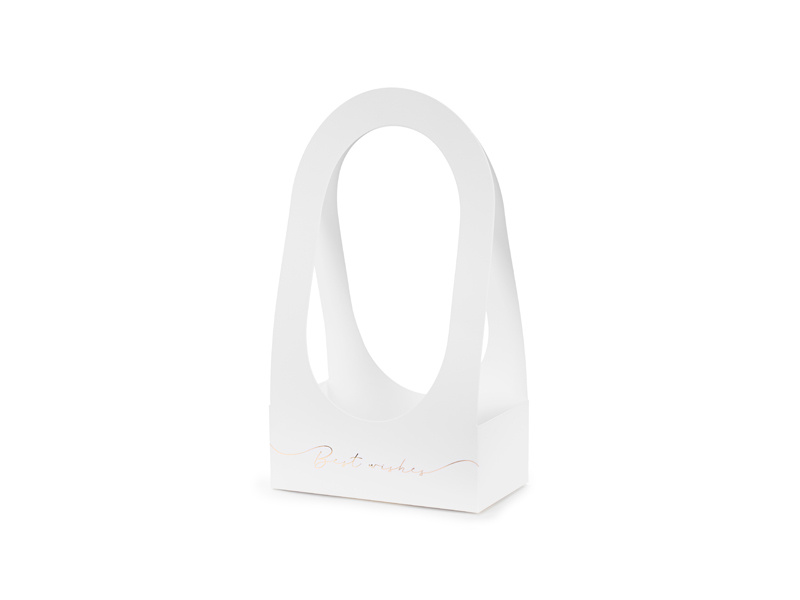 Białe pudełko na kwiaty flowerbox Best wishes