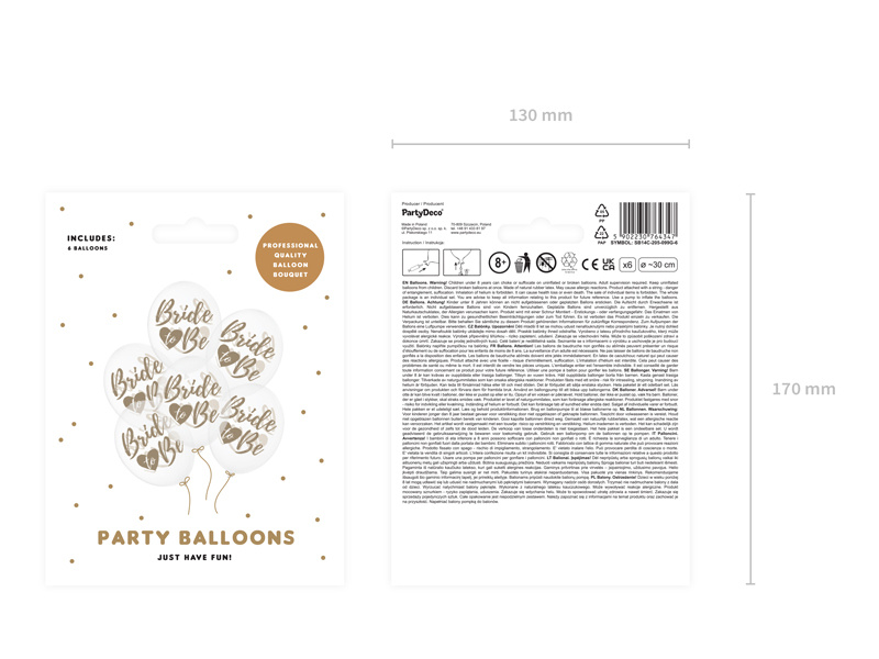 Balony Bride to be Crystal Clear – w dekoracji