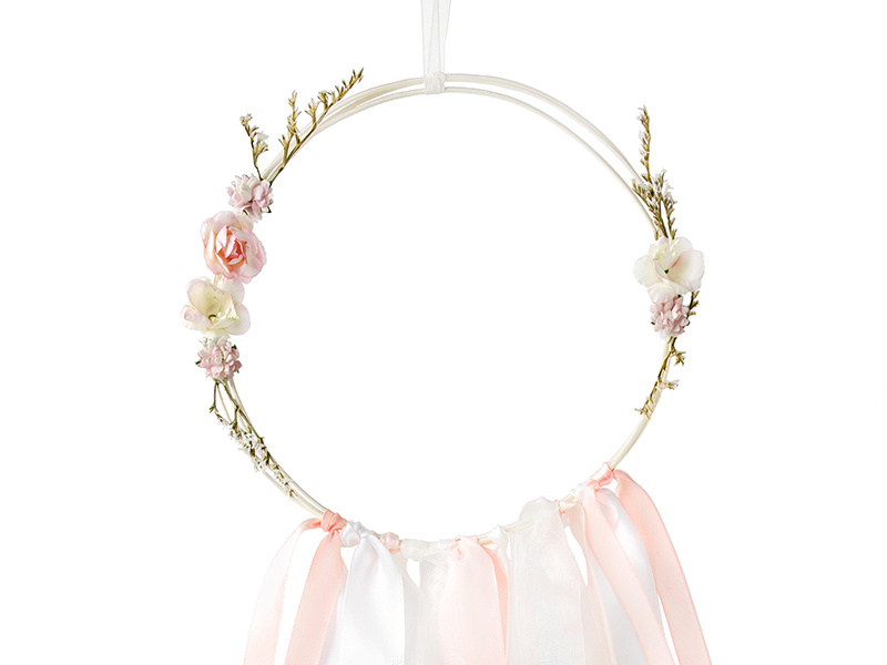 Kolorowe łapacze snów z rattanu – zestaw dekoracyjny