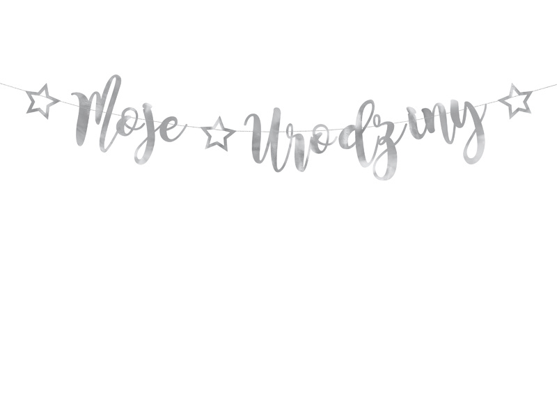 Baner Moje urodziny srebrny - zdjęcie 1