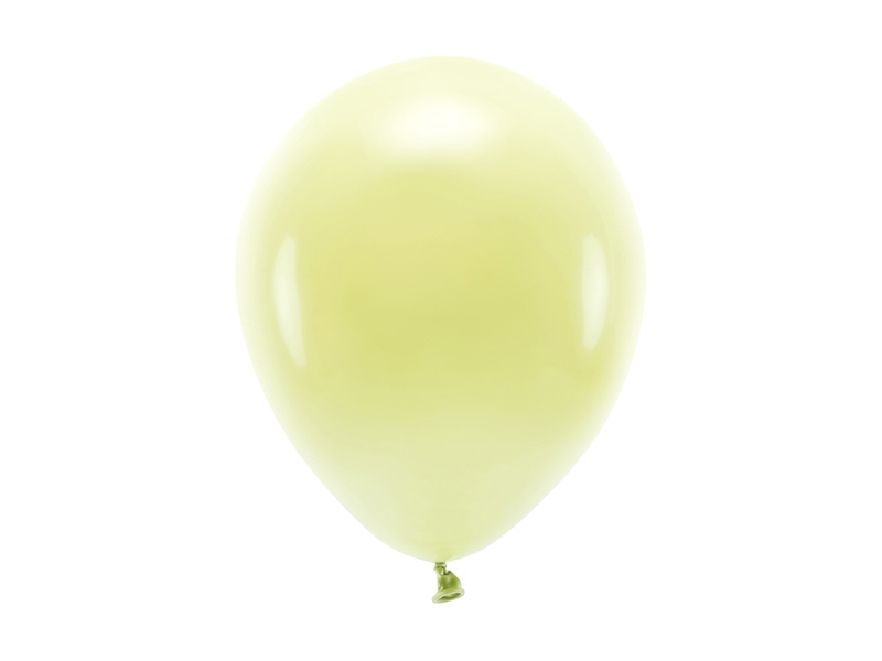 Balony Eco 26cm pastelowe jasny żółty – opakowanie 10 sztuk