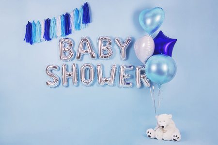 Balon foliowy Serce, 45cm, błękitny