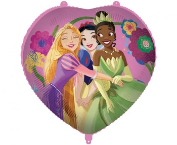Balon foliowy Serce Princess Live Your Story Disney, 46 cm \ 1 szt.