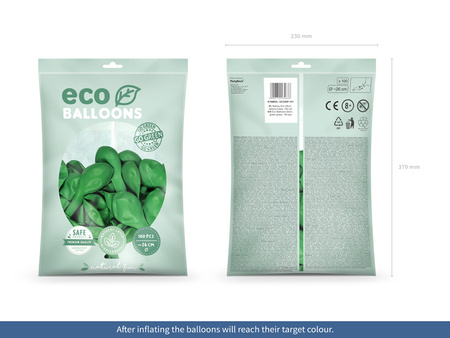 Balony Eco 26cm pastelowe, zielona trawa (1 op. / 100 szt.)
