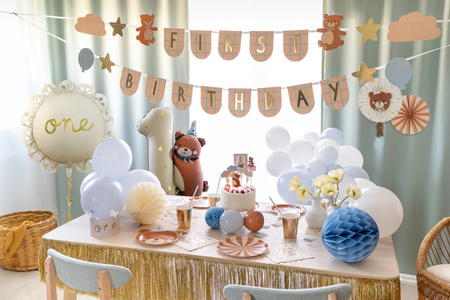 Baner First Birthday z misiami, 2,55 m
