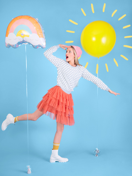 Balon foliowy Tęcza 55x40cm - detale produktu