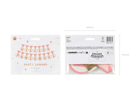 Baner Pierścionki ''Wieczór panieński'', mix, 2.5 m