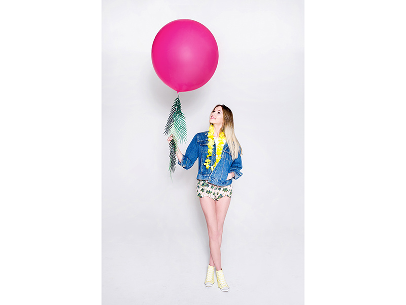 Balon okrągły 1m Pastel Fuchsia - na przyjęciu