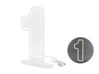 Neon LED - Cyfra ''1'', biały, 50cm