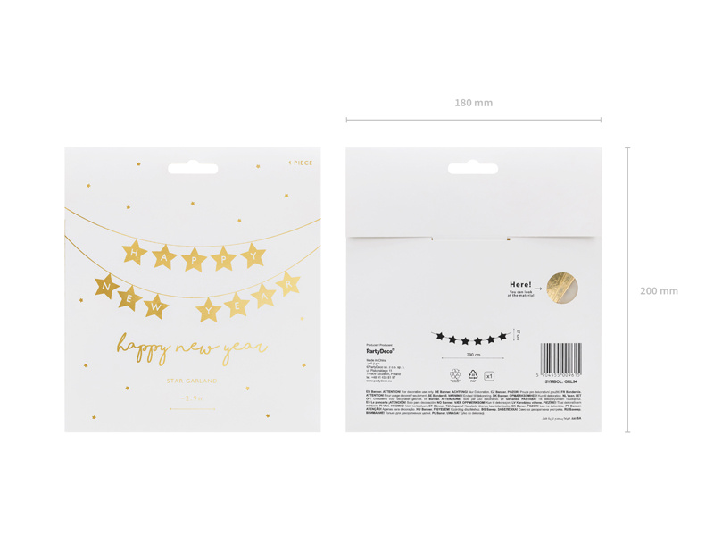 Baner Happy New Year - prezentacja na ścianie