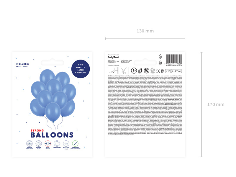 Balony Strong 27cm Pastel Ultramarine balony napompowane
