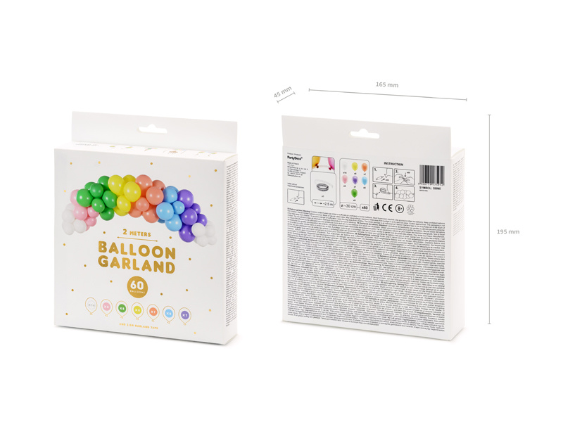 Girlanda balonowa Tęcza - kolorowe balony