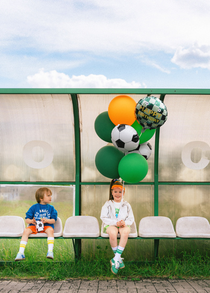 Balon foliowy Piłka nożna mix - szczegółowy widok