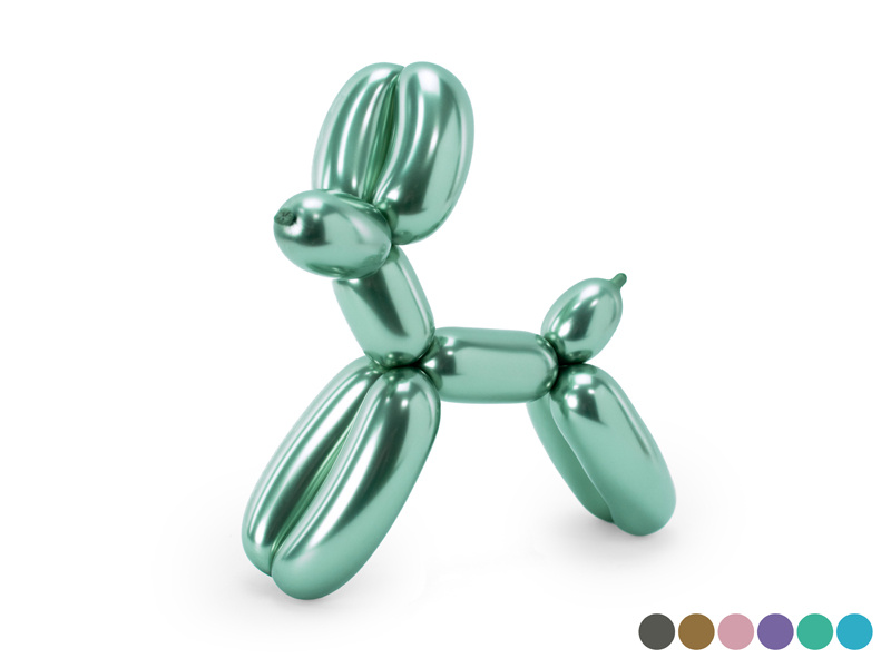 Balony modeliny Glossy 130cm z pompką, mix kolorów - opakowanie