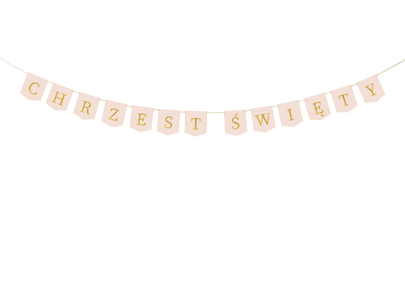 Baner Chrzest Święty 2 m jasny różowy - główne zdjęcie produktu