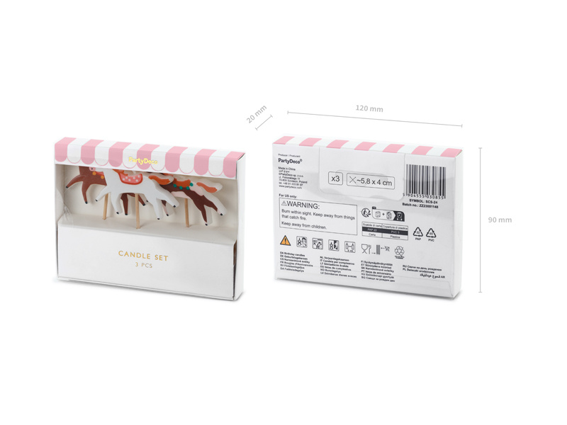 Świeczki urodzinowe Konie mix - zdjęcie produktu 2