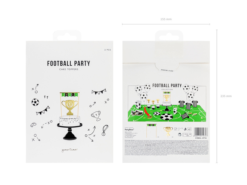 Topper na tort Piłka - zastosowanie na torcie