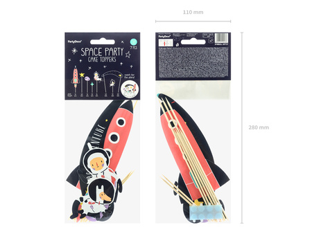 Topper na tort  Kosmos, 9,5-24,5cm (1 op. / 7 szt.)