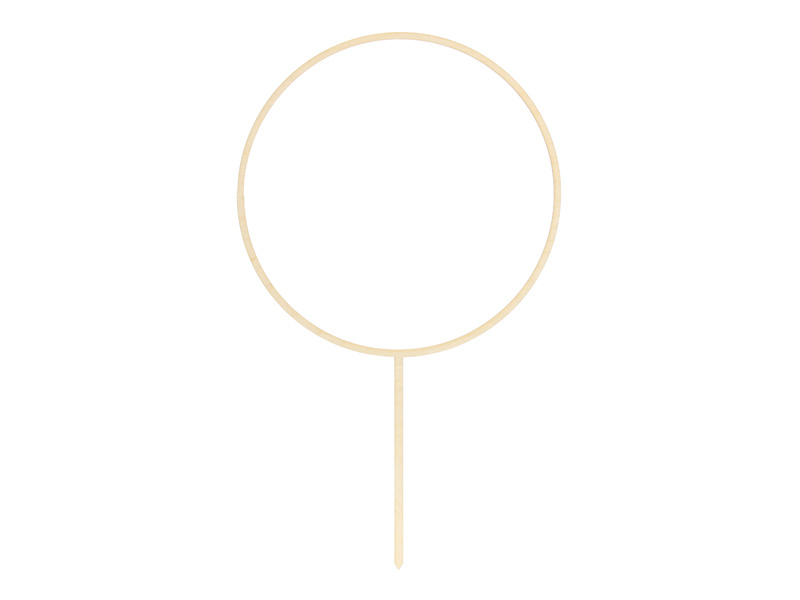 Drewniany topper obręcz 24,5cm – widok ogólny