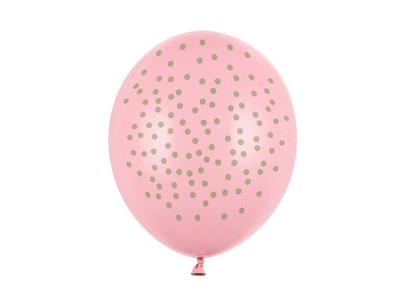 Balony 30cm Kropki Pastel Baby Pink