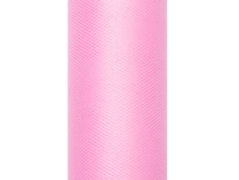 Tiul gładki, j. różowy, 0,3 x 9m