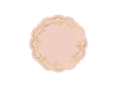 Podkładki pod talerze Ornament, brudny róż, śr. 35.5 cm (1 op. / 6 szt.)
