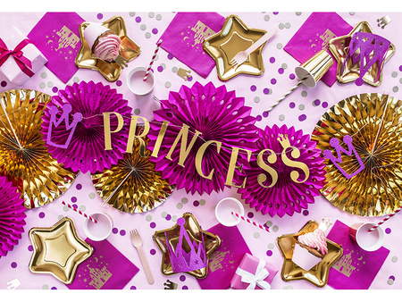 Rozety dekoracyjne, c. różowy, 20-30cm (1 op. / 3 szt.)