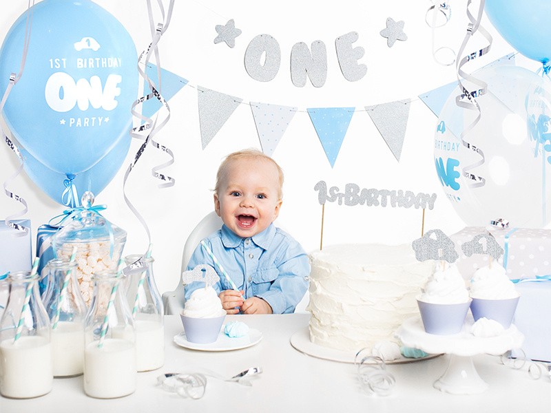 Girlanda 1st Birthday - Flagietki, 1,3m - zdjęcie 4