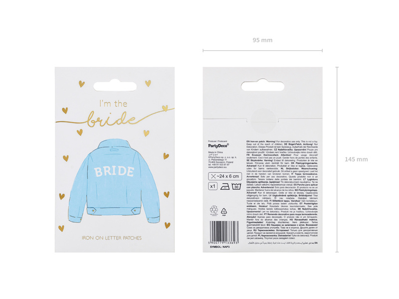 Naprasowanka BRIDE biały 24x6cm - zdjęcie 2