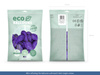 Balony Eco 30cm pastelowe, fiolet (1 op. / 100 szt.)