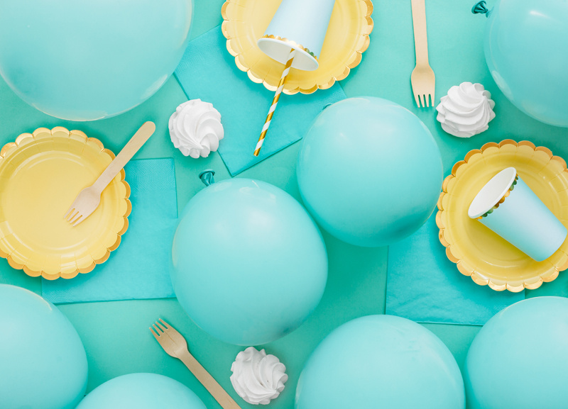 Balony Eco 30cm pastelowe ciemna mięta – przykładowa dekoracja