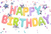 Balon foliowy Happy Birthday, 395x35cm, mix