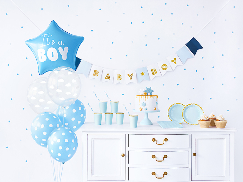 Zestaw dekoracji party It's a boy - zdjęcie całościowe