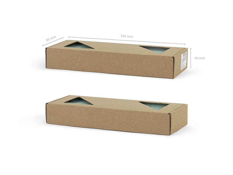 Świeca stożkowa matowa błękit 24cm - opakowanie 10 sztuk