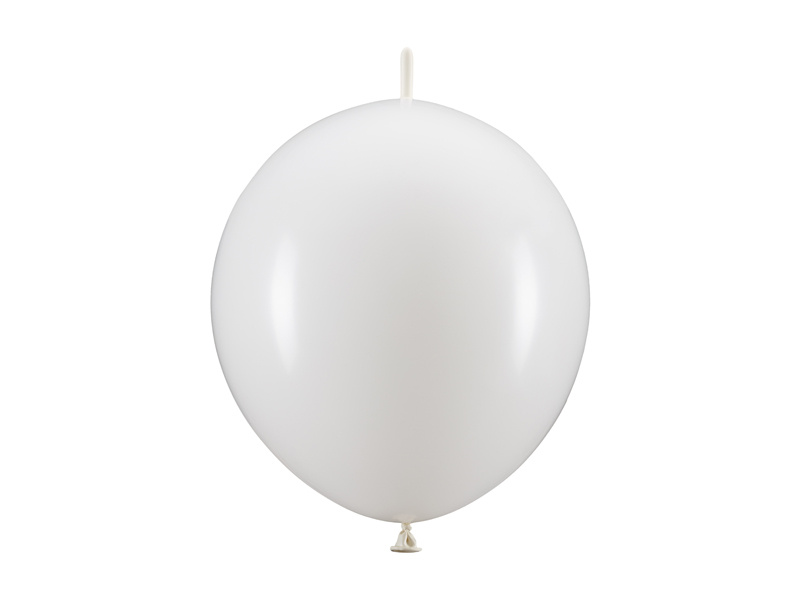 Balony z łącznikiem 33 cm biały - opakowanie