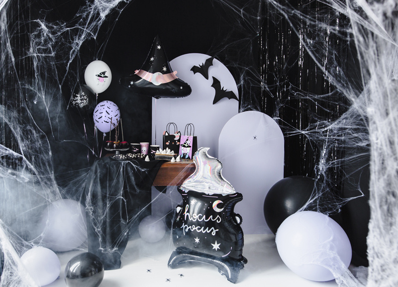 Pajęczyna Halloween biała 60g dekoracja schodów