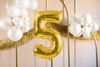 Balon foliowy Cyfra ''5'', 72cm, jasny złoty