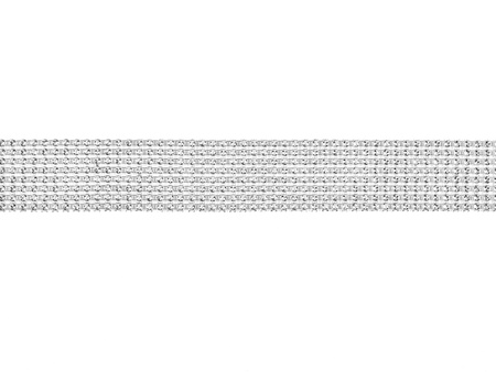 Taśma z cyrkoniami, srebrny, 4x900cm