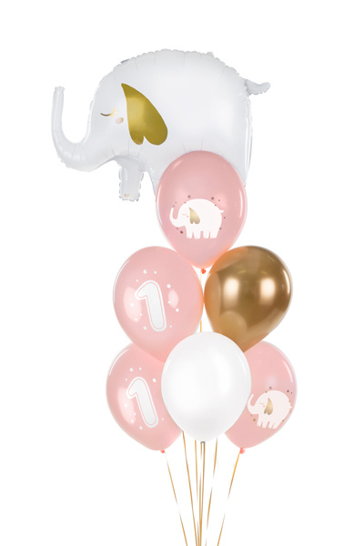 Balony Roczek Baby pink 30 cm - wzory nadruków