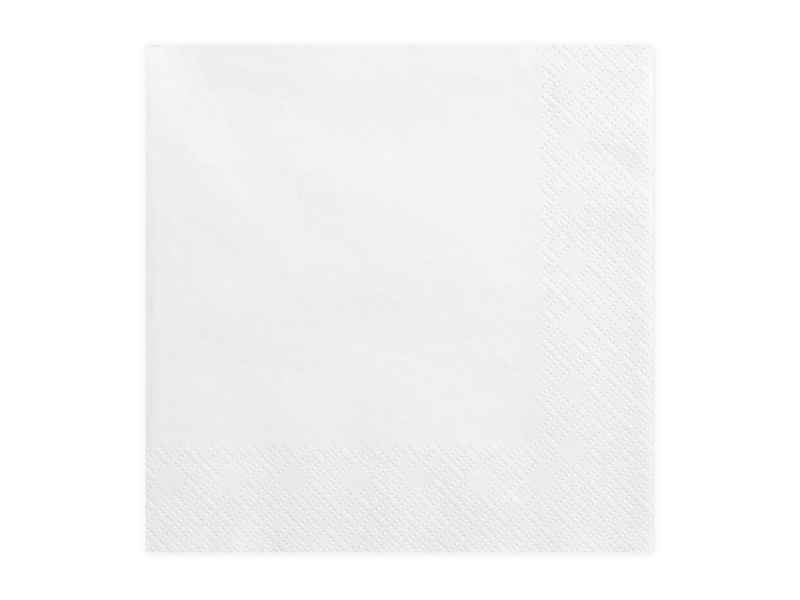Serwetki trójwarstwowe białe 33x33cm - opakowanie