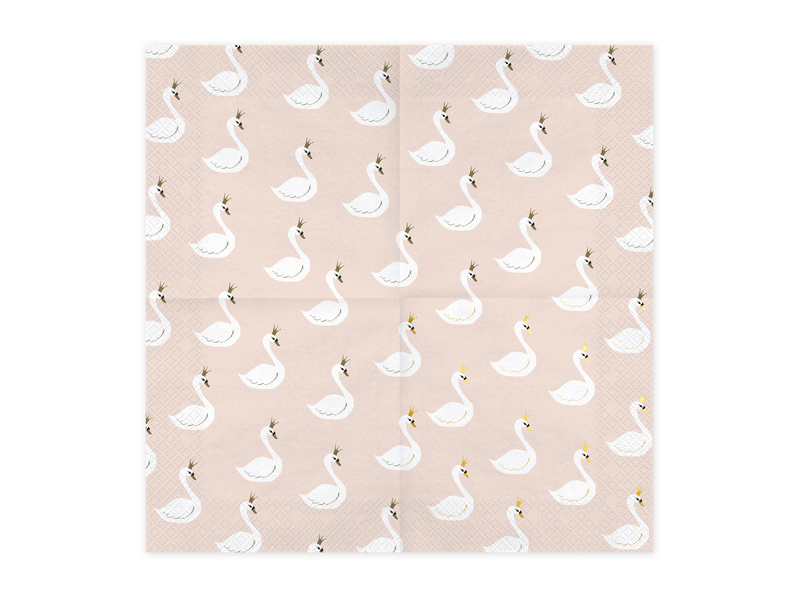 Serwetki Lovely Swan – szczegółowy widok wzoru