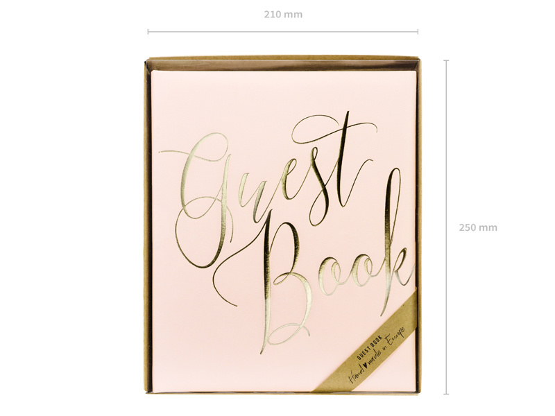 Księga Gości Guest book pudrowy róż - prezentacja