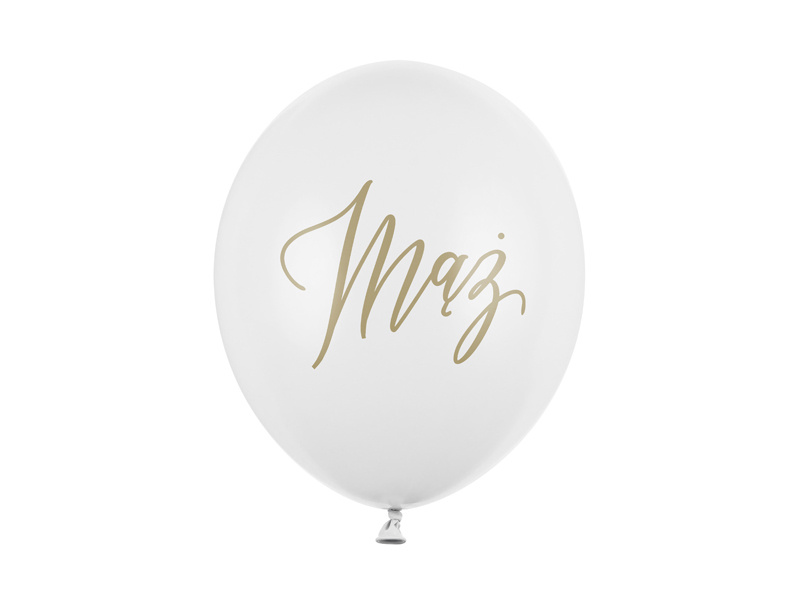 Balony 30cm Mąż Pastel Pure White