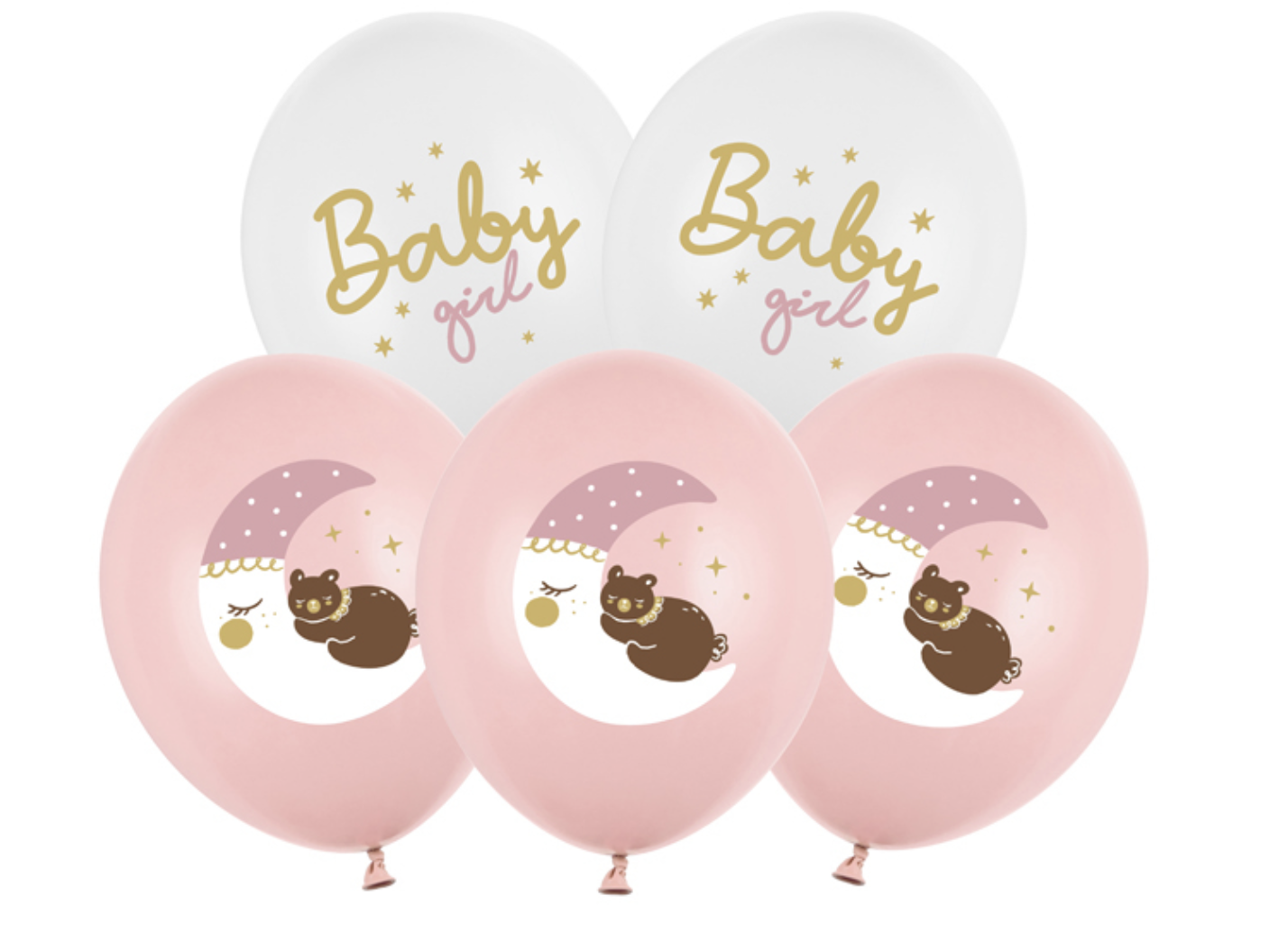 Balony Baby girl w pastelowych kolorach