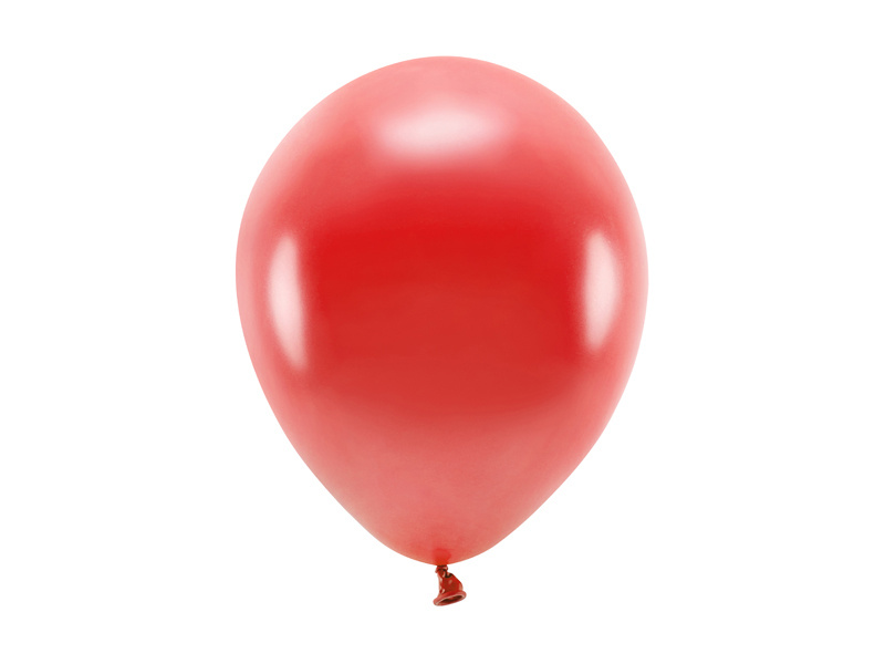 Balony Eco 26cm metalizowane czerwone – opakowanie 10 sztuk