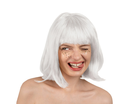 Peruka Kleopatra, biała